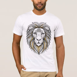 Geometry Lion T - Shirt | Mandala Lion King T - Sh