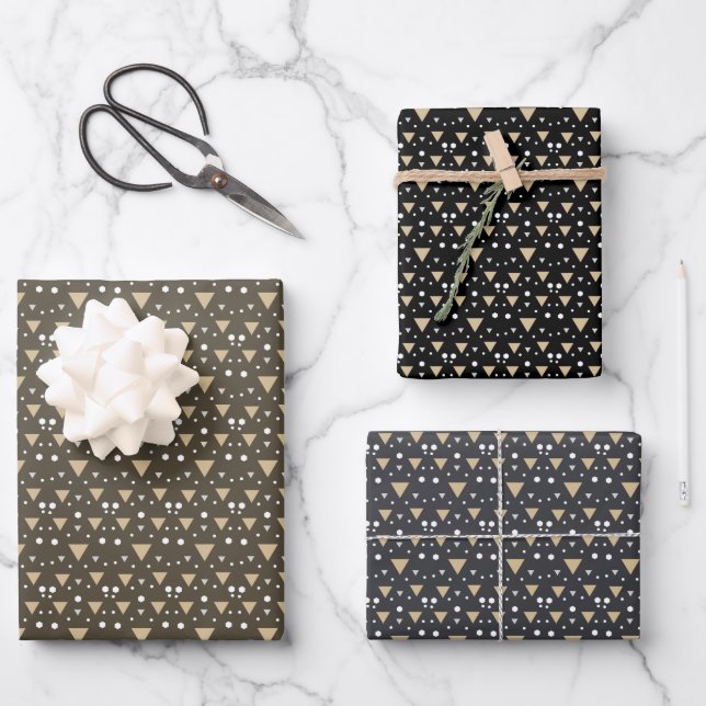 Geometry Luxe Geschenkpapier Set (Vorderseite)