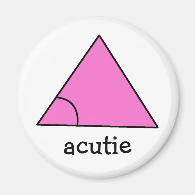 Geometry Math Lehrer Geschenk Triangle Acutie Magnet (Vorne)