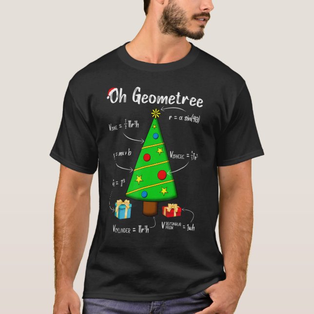 Geometry Math Science Lehrer Weihnachten Oh Geome  T-Shirt (Vorderseite)