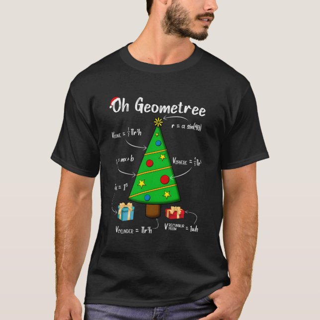 Geometry Math Science Lehrer Weihnachten Oh Geomet T-Shirt (Vorderseite)