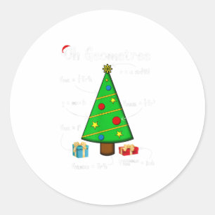Geometry Math Science Lehrer Weihnachten Runder Aufkleber