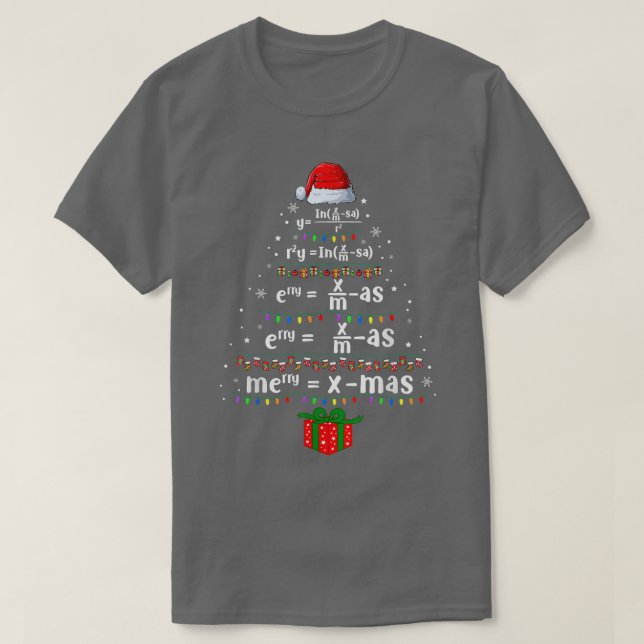 Geometry Math Science Teacher Frohe Weihnachten T-Shirt (Design vorne)