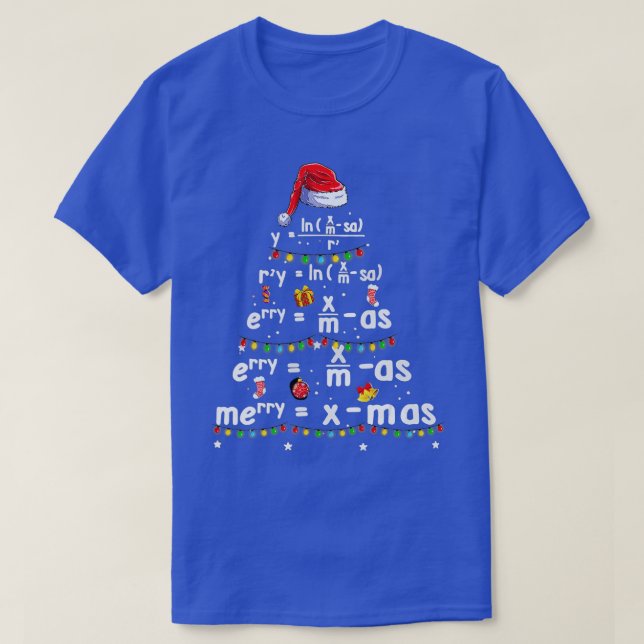 Geometry Math Science Teacher Frohe Weihnachten T-Shirt (Design vorne)
