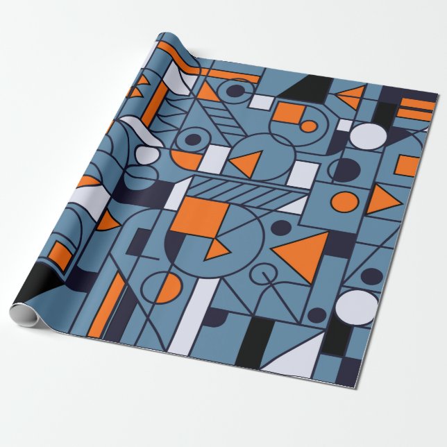 Geometry minimalistic artwork retro poster with si geschenkpapier (Ungerollt)