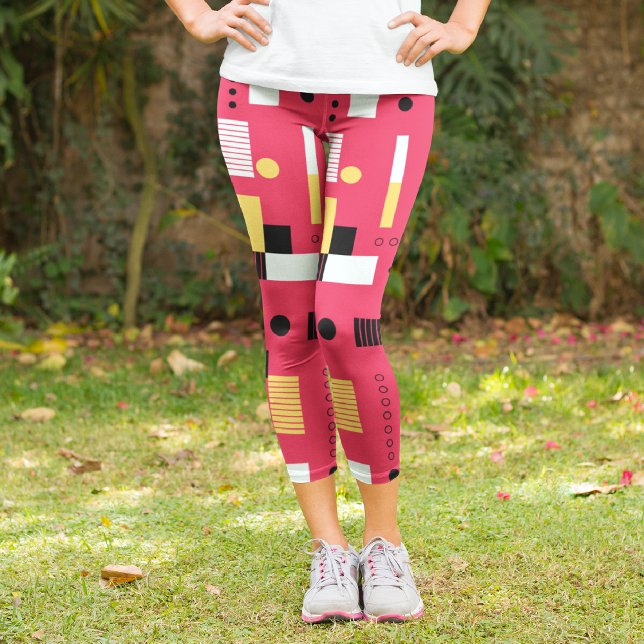 Geometry Polka Streifen Capri Leggings (Von Creator hochgeladen)