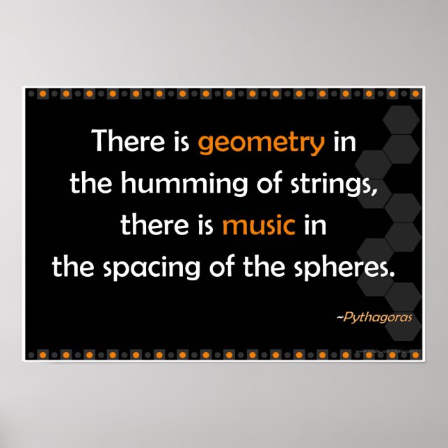 Geometry Pythagoras quote Poster (Vorne)