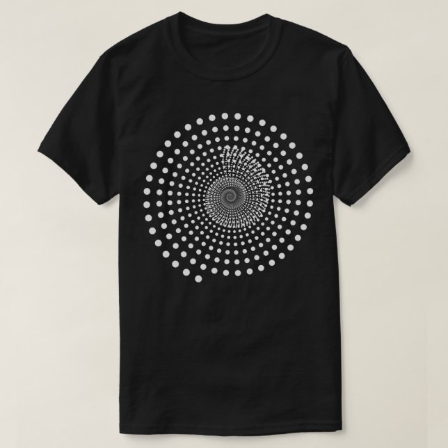 Geometry Spiral Ammonite Design T-Shirt (Design vorne)