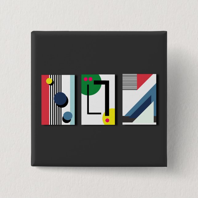 Geometryabstrakt Button (Vorderseite)