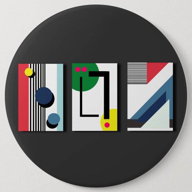 Geometryabstrakt Button (Vorderseite)