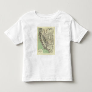 Geomorphic Karte, Kalifornien, Nevada Kleinkind T-shirt