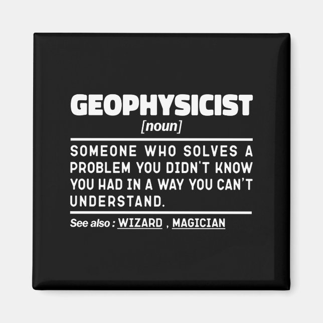 Geophysiker Substantiv Definition Geophysik Liebha Magnet (Vorne)