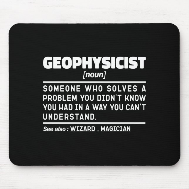 Geophysiker Substantiv Definition Geophysik Liebha Mousepad (Vorne)