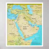 Geopolitische regionale Karte des Nahen Ostens