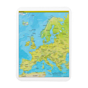 Geopolitische Regionalkarte Europas Magnet