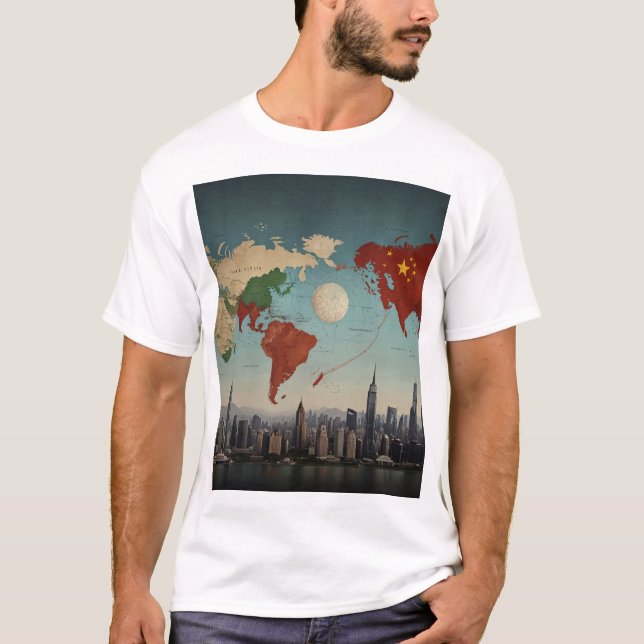 Geopolitischer Aufstieg der China auf der Bühne T-Shirt (Vorderseite)