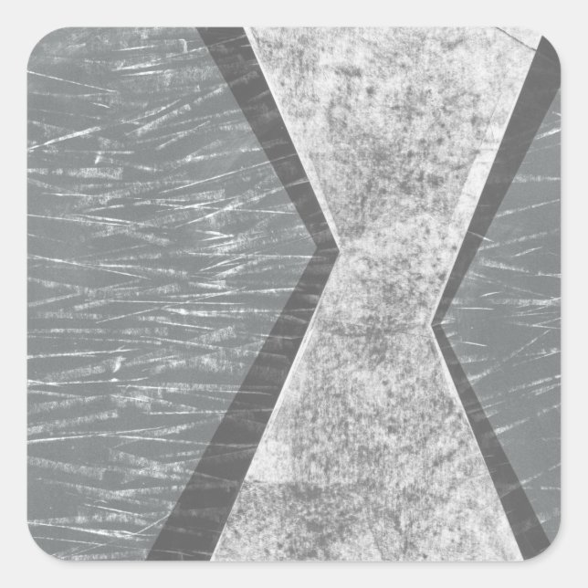 Georchestrierte Geometrie IV Quadratischer Aufkleber (Vorderseite)