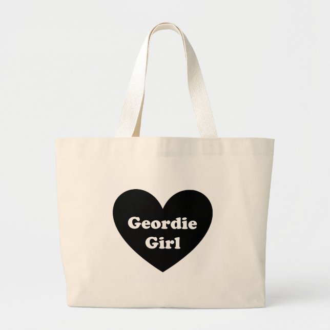 Geordie Mädchen Jumbo Stoffbeutel (Vorne)