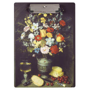 Georg Flegel Big Stück Blume (in Nische) Klemmbrett