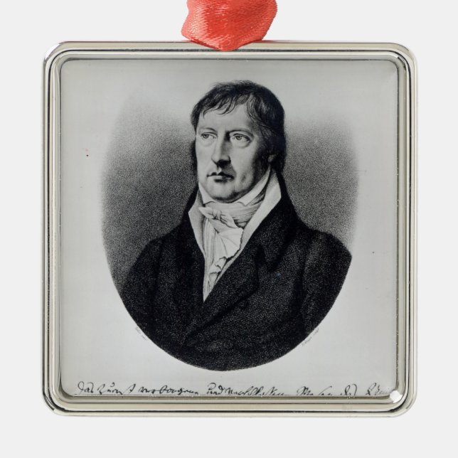Georg Wilhelm Friedrich Hegel Silbernes Ornament (Vorne)