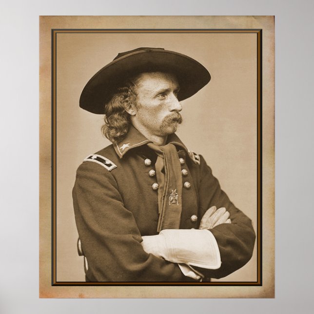 George Armstrong Custer 1876 Foto Poster (Vorne)