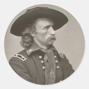 George Armstrong Custer Runder Aufkleber
