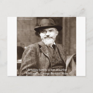 George B Shaw "Familie/Himmel" Weisheitszitate Ges Postkarte