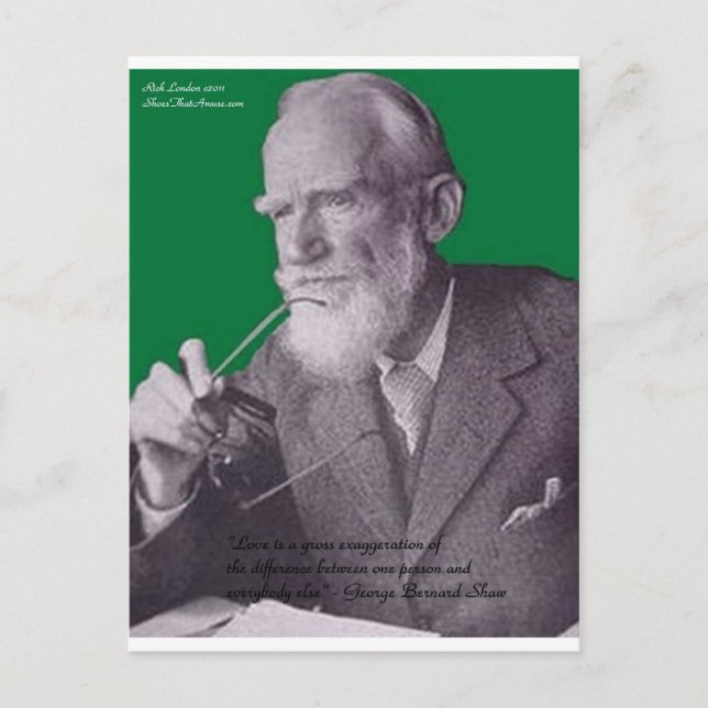George B Shaw Liebe/Übertreibungen und Karten (Vorderseite)