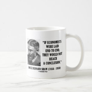 George B. Shaw, wenn die Ökonomen keine Schlussfol Kaffeetasse