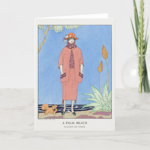 George Barbier, Art Deco Dankeschön Card Dankeskarte