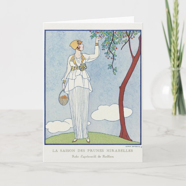 George Barbier, Art Deco Dankeschön Card Dankeskarte (Vorderseite)