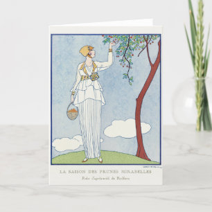 George Barbier, Art Deco Dankeschön Card Dankeskarte