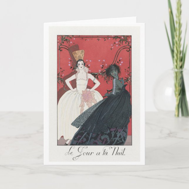 George Barbier, Art Deco Dankeschön Card Dankeskarte (Vorderseite)