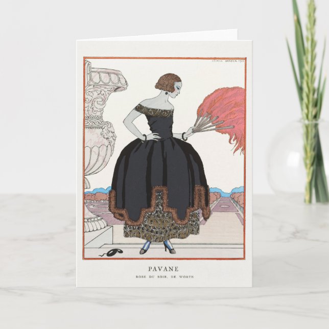George Barbier, Art Deco Dankeschön Card Dankeskarte (Vorderseite)