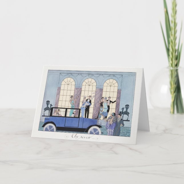 George Barbier, Art Deco Dankeschön Card Dankeskarte (Vorderseite)