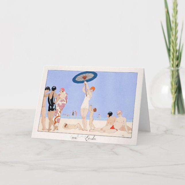 George Barbier, Art Deco Dankeschön Card Dankeskarte (Vorderseite)