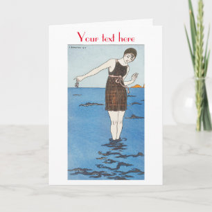 George Barbier Art Deco fashion Dankeskarte