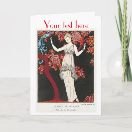 George Barbier Art Deco fashion Dankeskarte