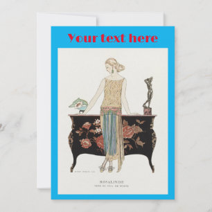 George Barbier Art Deco fashion Einladung