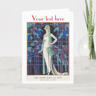 George Barbier Art Deco Fasho Danke der Karte