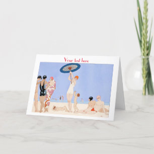 George Barbier Art Deco Fasho Danke der Karte