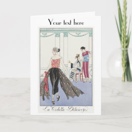 George Barbier Art Deco Fasho Danke der Karte