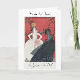 George Barbier Art Deco Fasho Danke der Karte