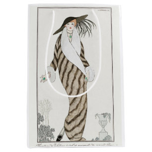 George Barbier, Art Deco Medium Geschenktasche Mittlere Geschenktüte