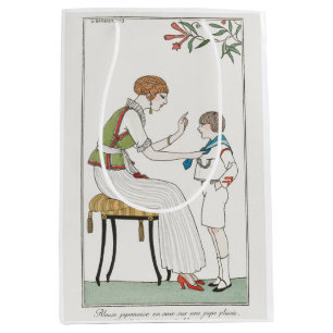 George Barbier, Art Deco Medium Geschenktasche Mittlere Geschenktüte