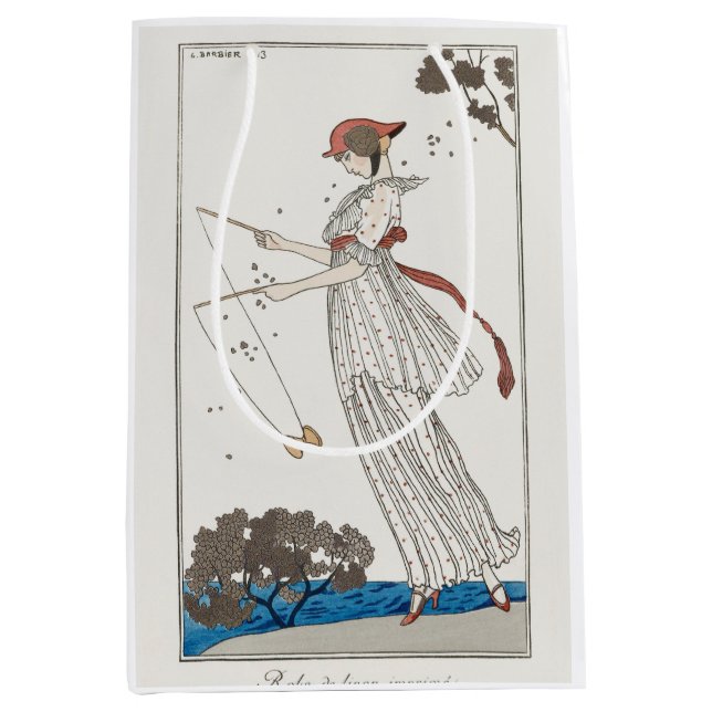 George Barbier, Art Deco Medium Geschenktasche Mittlere Geschenktüte (Vorderseite)