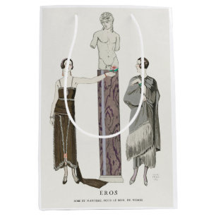George Barbier, Art Deco Medium Geschenktasche Mittlere Geschenktüte