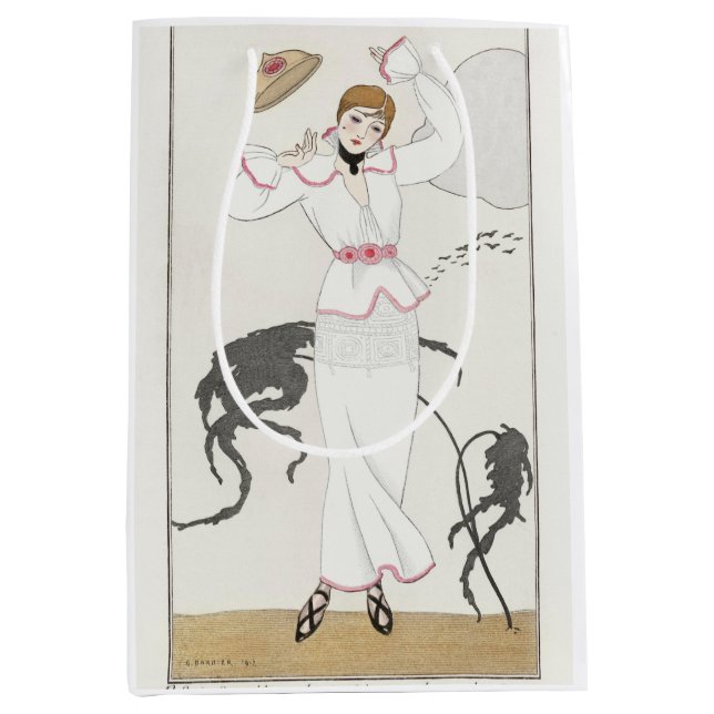 George Barbier, Art Deco Medium Geschenktasche Mittlere Geschenktüte (Vorderseite)