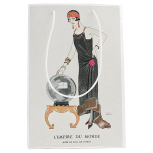 George Barbier, Art Deco Medium Geschenktasche Mittlere Geschenktüte
