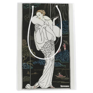 George Barbier, Art Deco Medium Geschenktasche Mittlere Geschenktüte